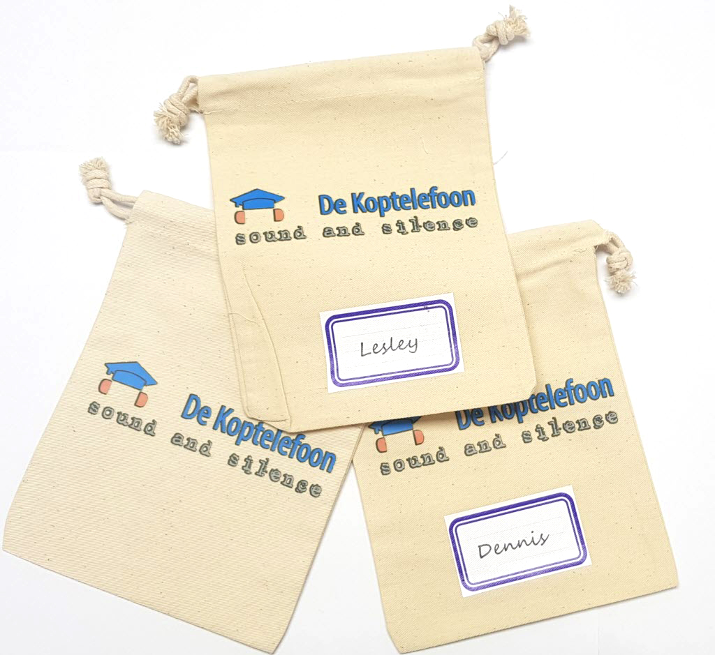 Koptelefoon/ in ear bewaarzak 10x15cm